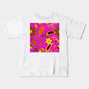 Vintage diversity on purple Kids T-Shirt